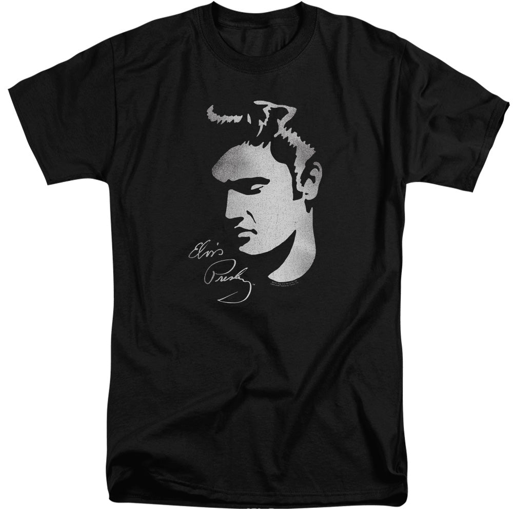 ELVIS PRESLEY/SIMPLE FACE - S/S ADULT TALL 18/1 - BLACK