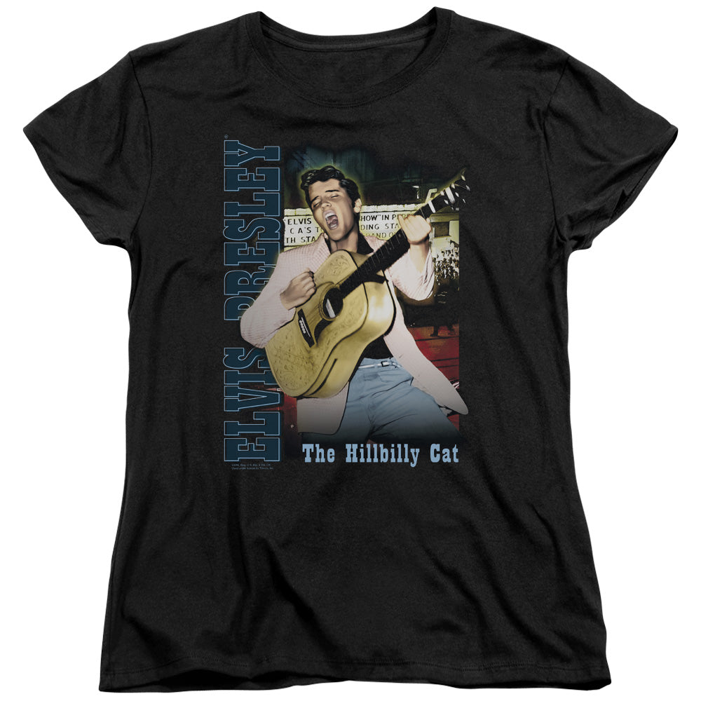 ELVIS PRESLEY/MEMPHIS - S/S WOMENS TEE - BLACK