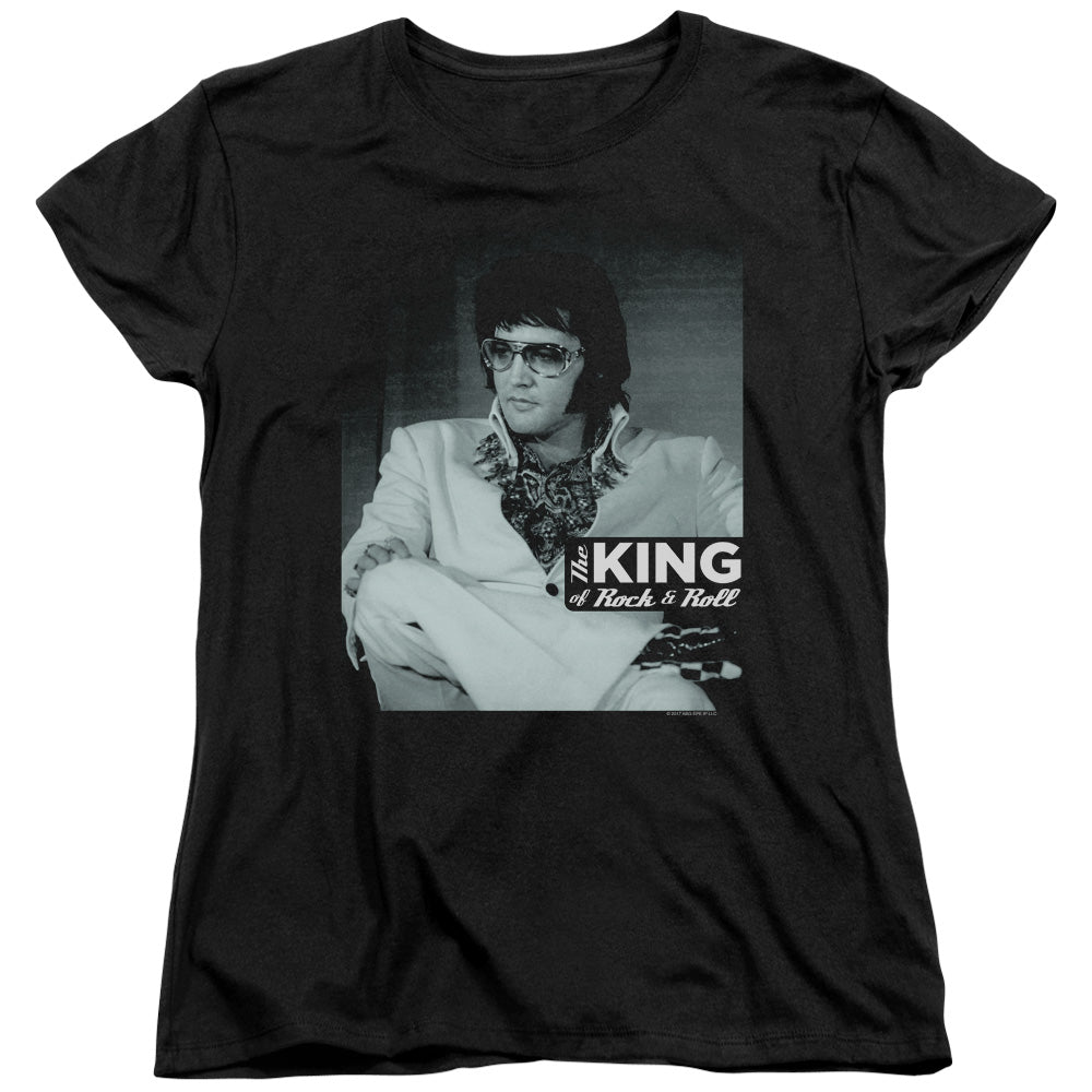 ELVIS PRESLEY/GOOD TO BE - S/S WOMENS TEE - BLACK