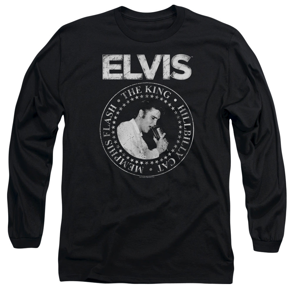 ELVIS PRESLEY/ROCK KING -  L/S ADULT 18/1  - BLACK