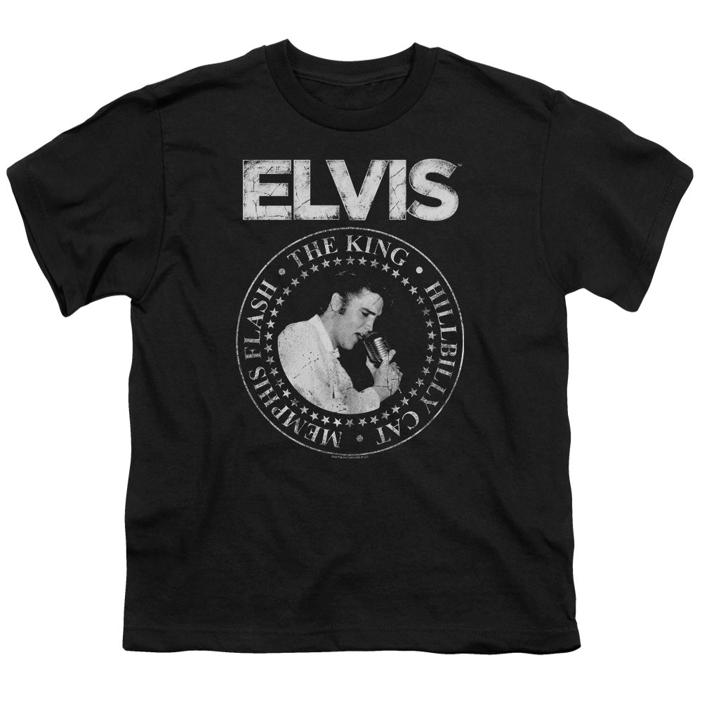 ELVIS PRESLEY/ROCK KING - S/S YOUTH 18/1 - BLACK