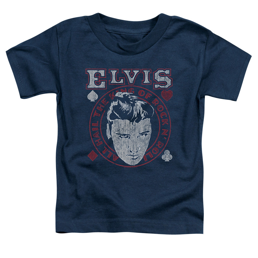 ELVIS PRESLEY/HAIL THE KING - S/S TODDLER TEE - NAVY