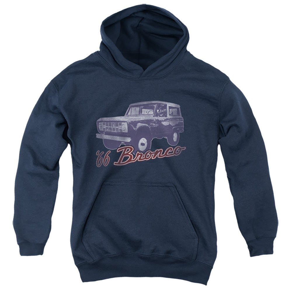 FORD BRONCO/66 BRONCO CLASSIC - YOUTH PULLOVER HOODIE - NAVY
