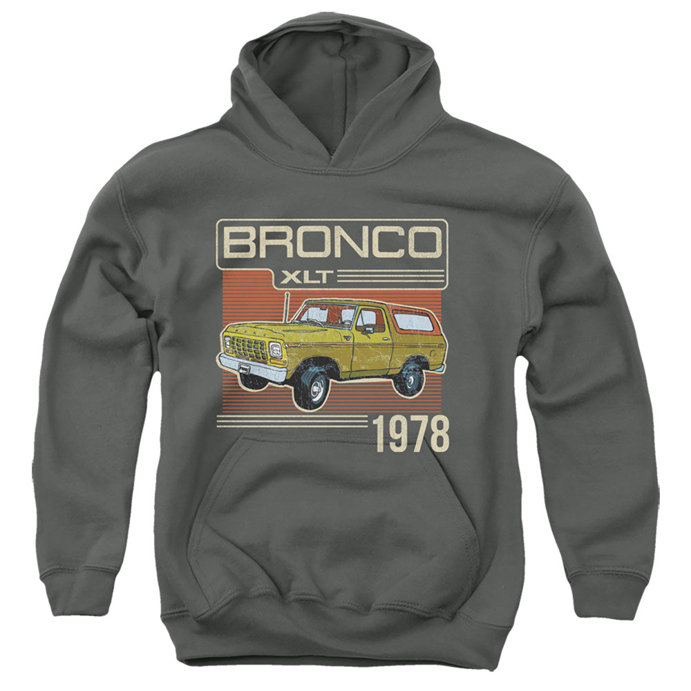 FORD BRONCO/BRONCO 1978 - YOUTH PULLOVER HOODIE - CHARCOAL