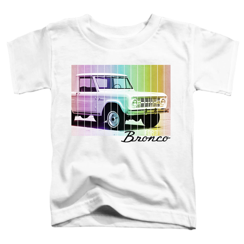 FORD BRONCO/RETRO RAINBOW - S/S TODDLER TEE - WHITE