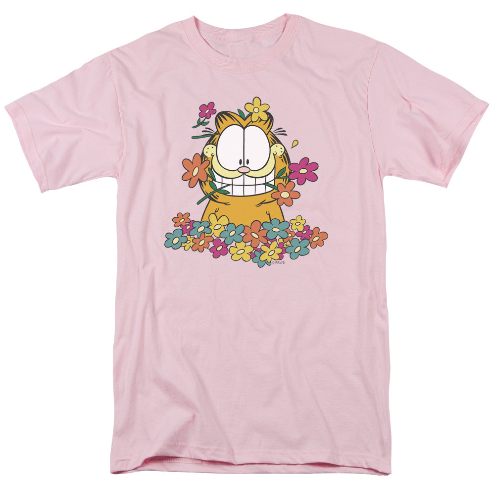 GARFIELD/IN THE GARDEN - S/S ADULT 18/1 - PINK