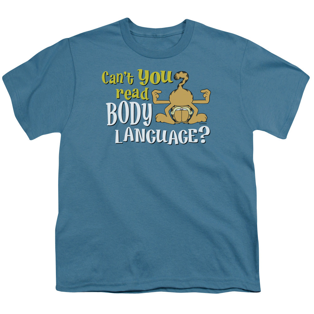 GARFIELD/BODY LANGUAGE - S/S YOUTH 18/1 - SLATE