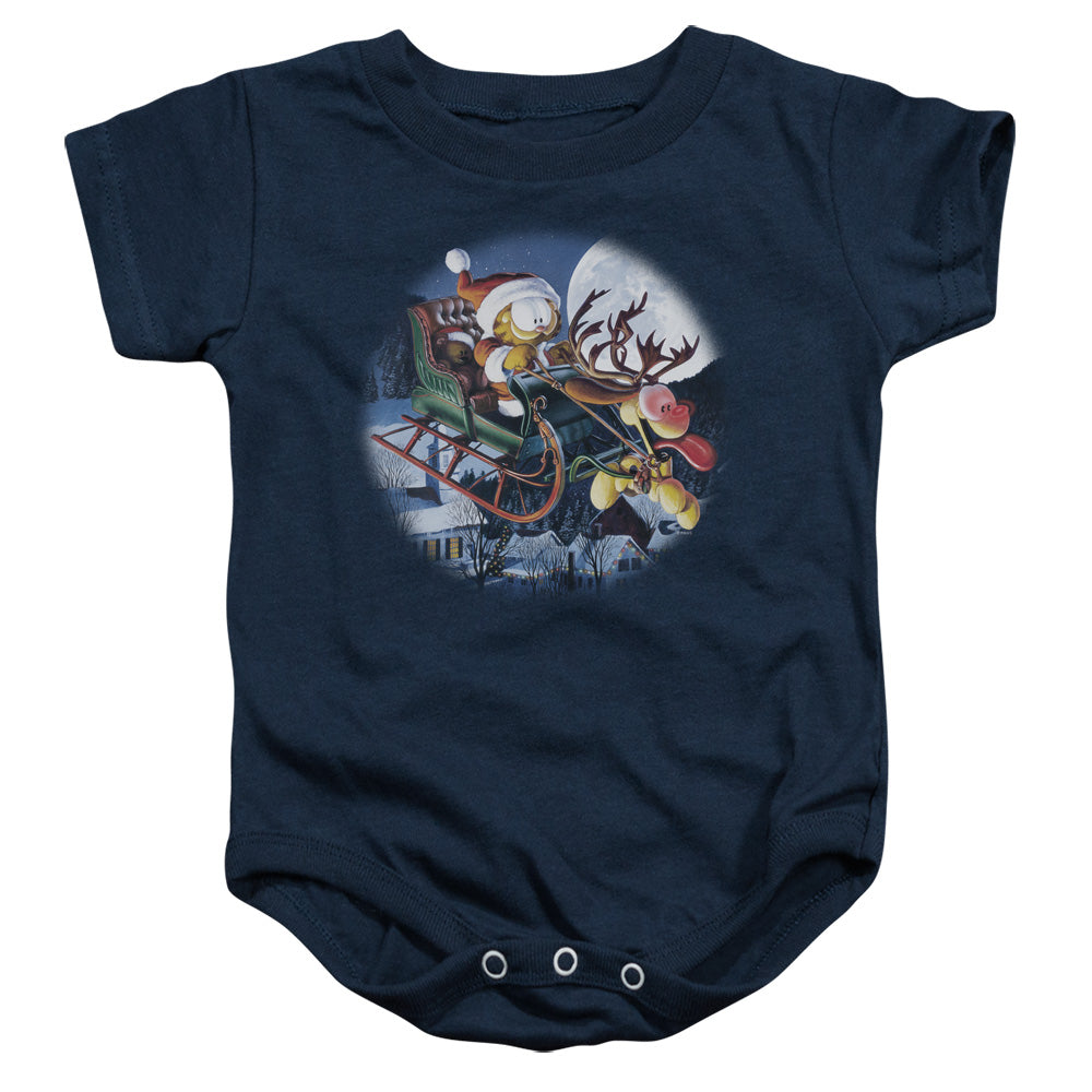 GARFIELD/MOONLIGHT RIDE - INFANT SNAPSUIT - NAVY