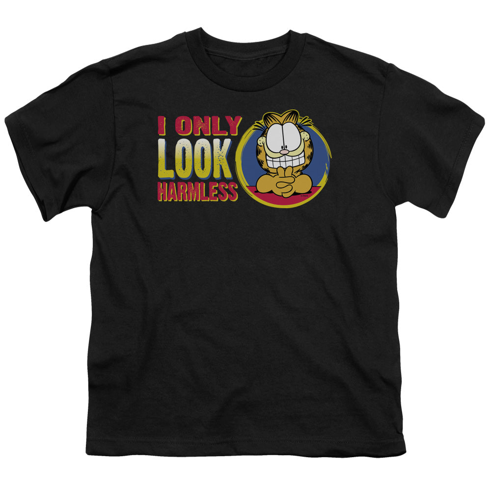 GARFIELD/I ONLY LOOK HARMLESS - S/S YOUTH 18/1 - BLACK