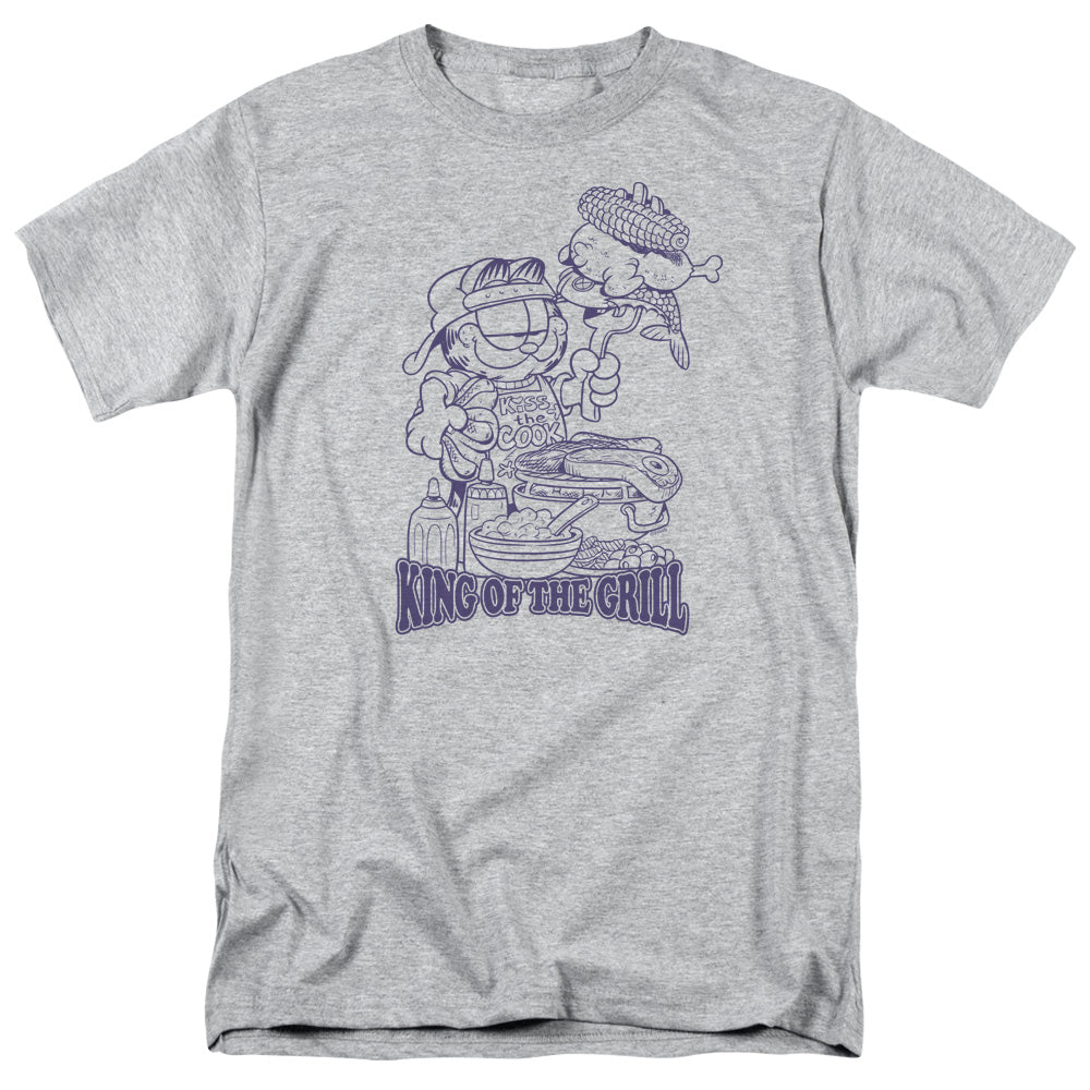 GARFIELD/KING OF THE GRILL - S/S ADULT 18/1 - ATHLETIC HEATHER