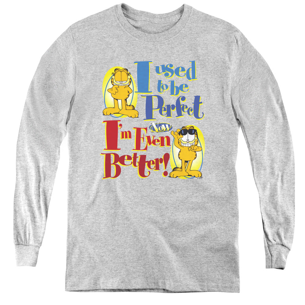 GARFIELD/EVEN BETTER - YOUTH LONG SLEEVE TEE - ATHLETIC HEATHER