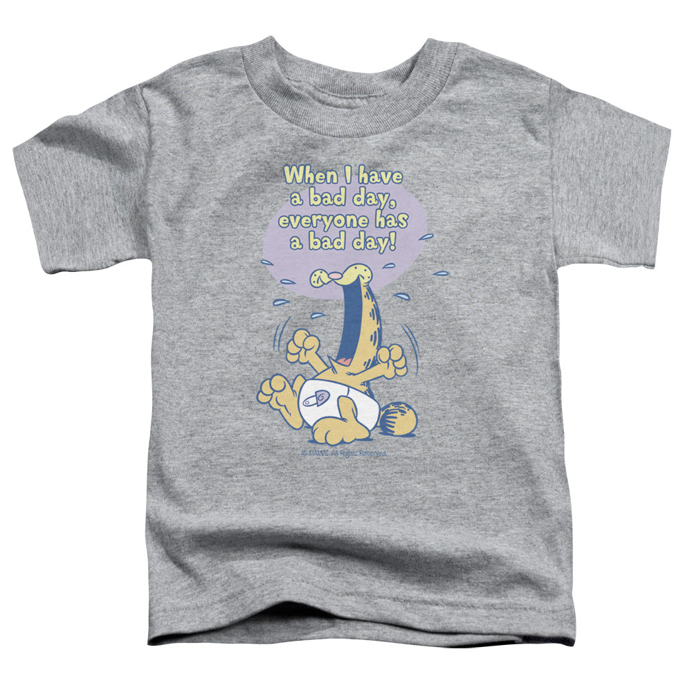 GARFIELD/BAD DAY - S/S TODDLER TEE - ATHLETIC HEATHER