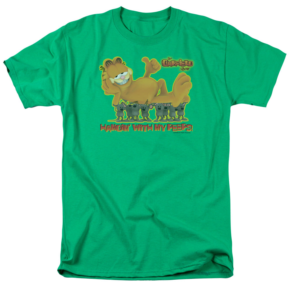 GARFIELD/MY PEEPS - S/S ADULT 18/1 - KELLY GREEN