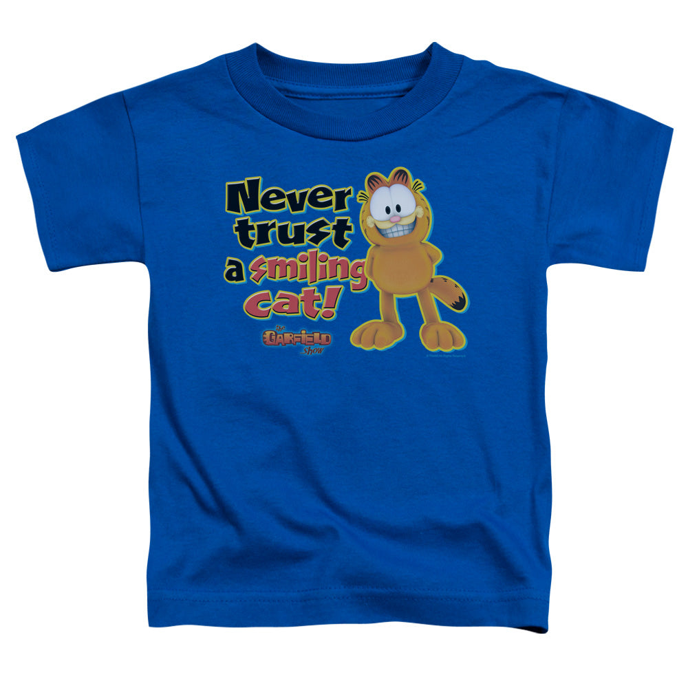 GARFIELD/SMILING - S/S TODDLER TEE - ROYAL BLUE