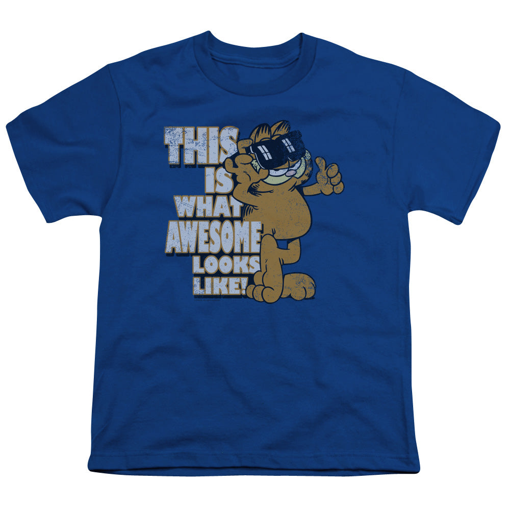 GARFIELD/AWESOME - S/S YOUTH 18/1 - ROYAL BLUE