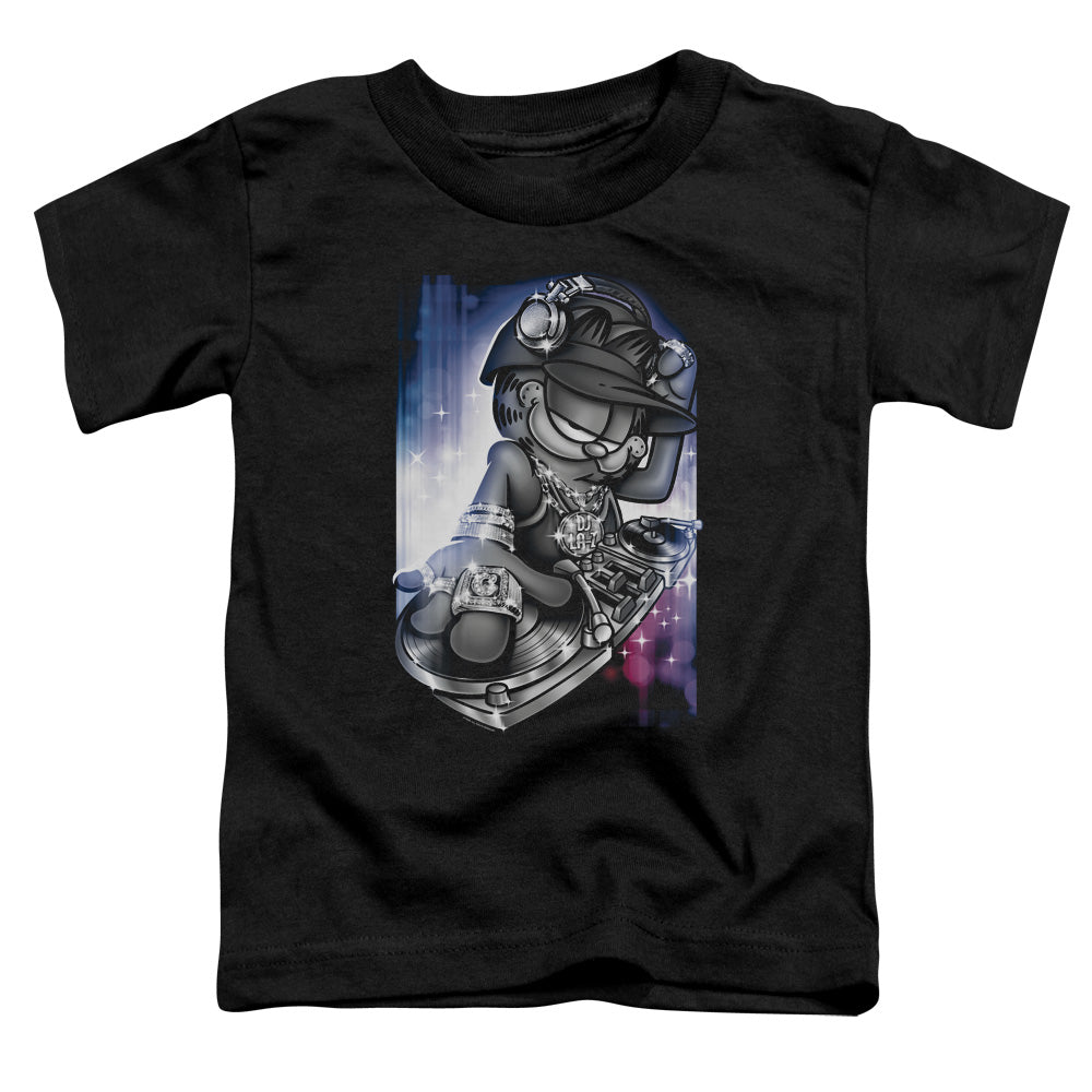 GARFIELD/DJ LAZY - S/S TODDLER TEE - BLACK