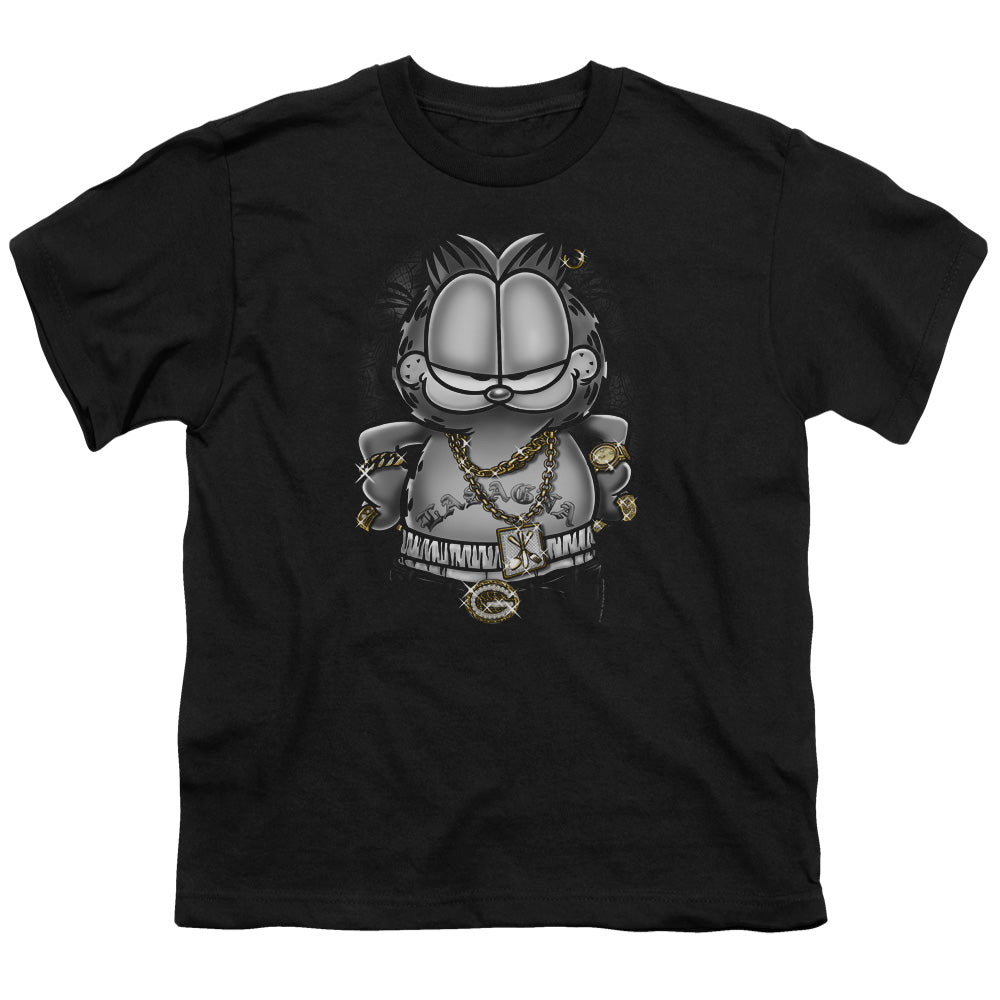 GARFIELD/LASAGNA FOR LIFE - S/S YOUTH 18/1 - BLACK