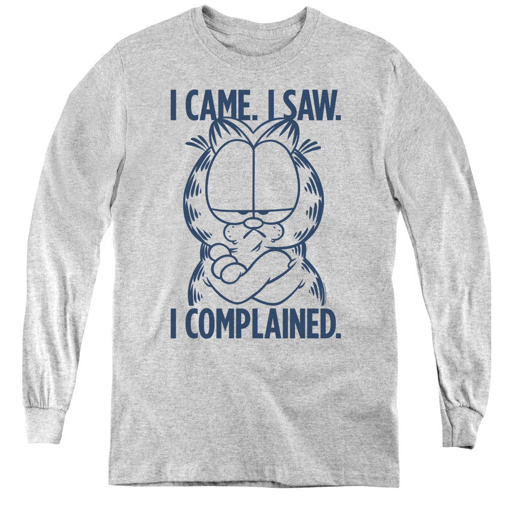 GARFIELD/I COMPLAINED - YOUTH LONG SLEEVE TEE - ATHLETIC HEATHER