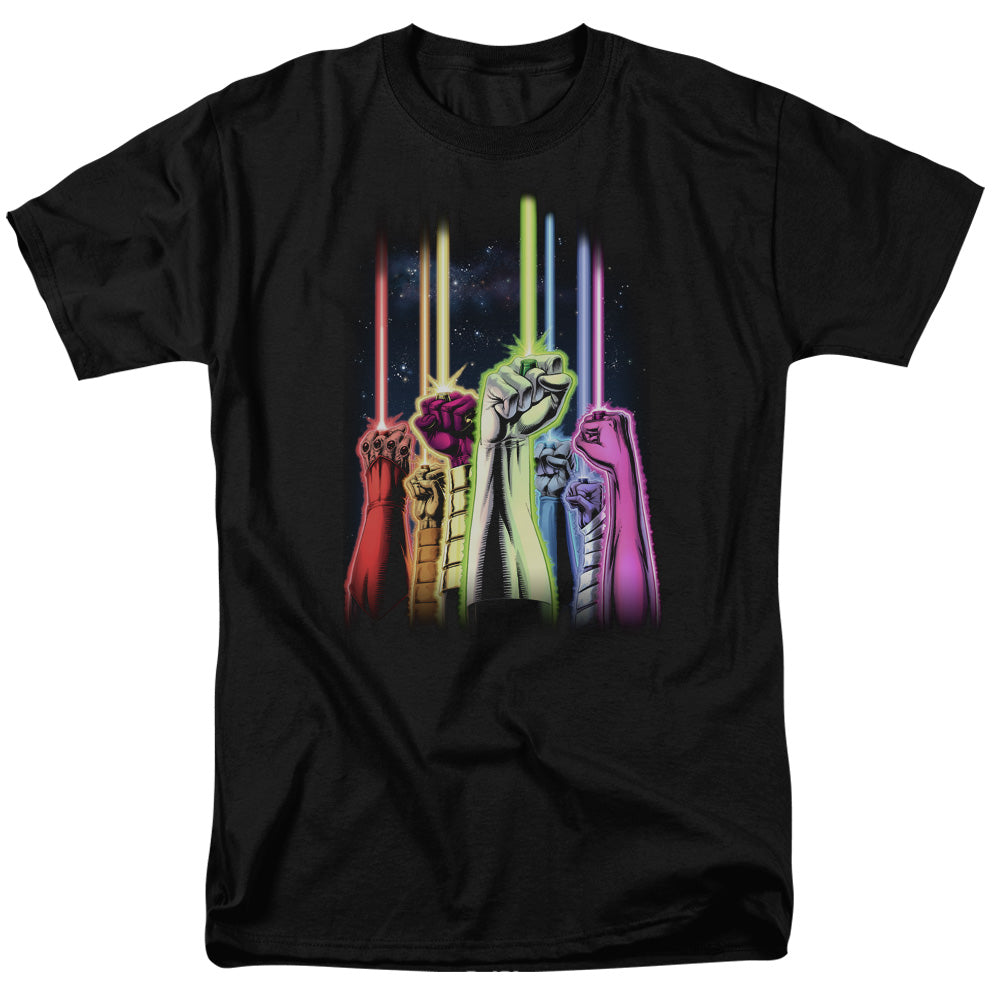 GREEN LANTERN/RAINBOW CORPS - S/S ADULT 18/1 - BLACK