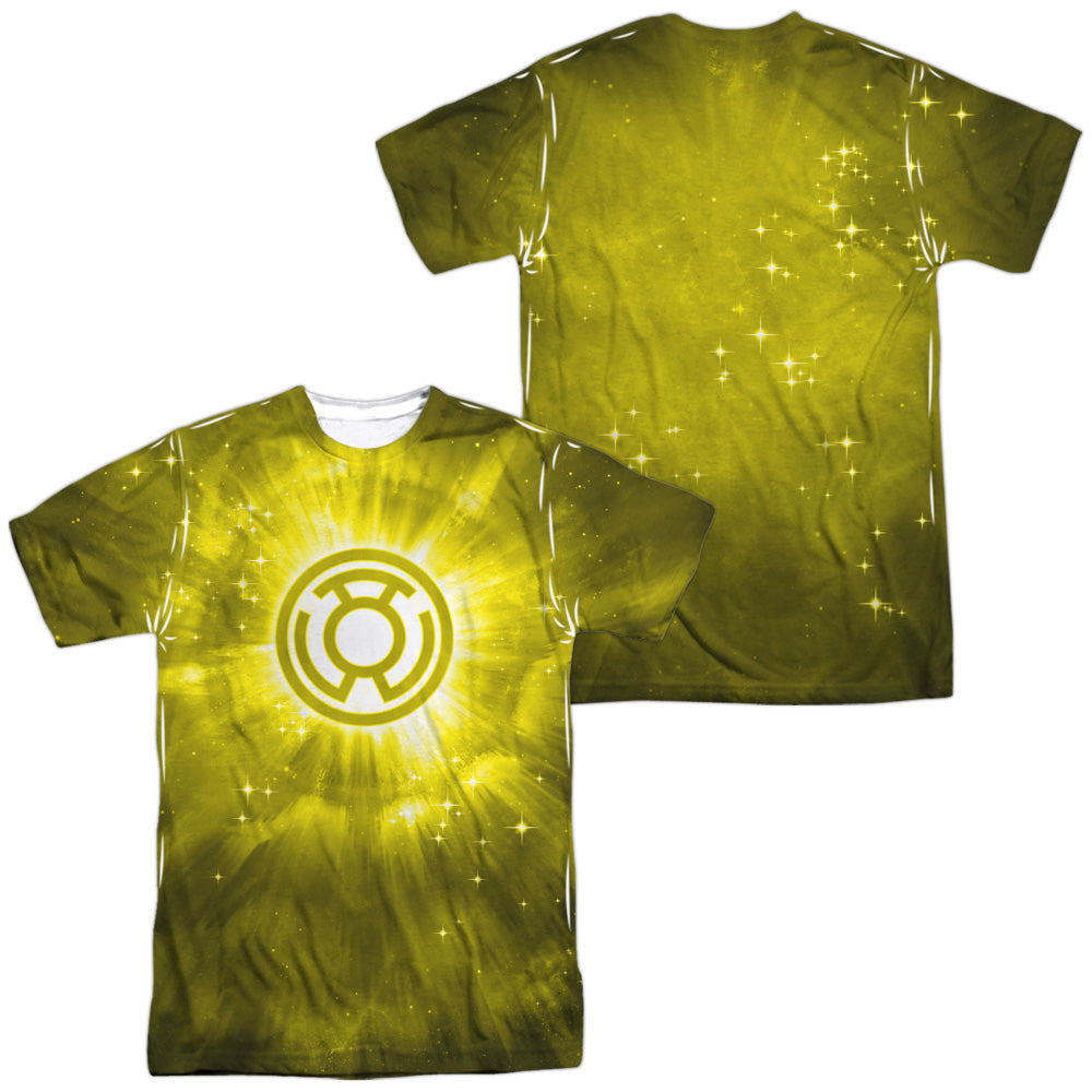 GREEN LANTERN/YELLOW ENERGY (FRONT/BACK PRINT) -  S/S ADULT POLY CREW - MULTI