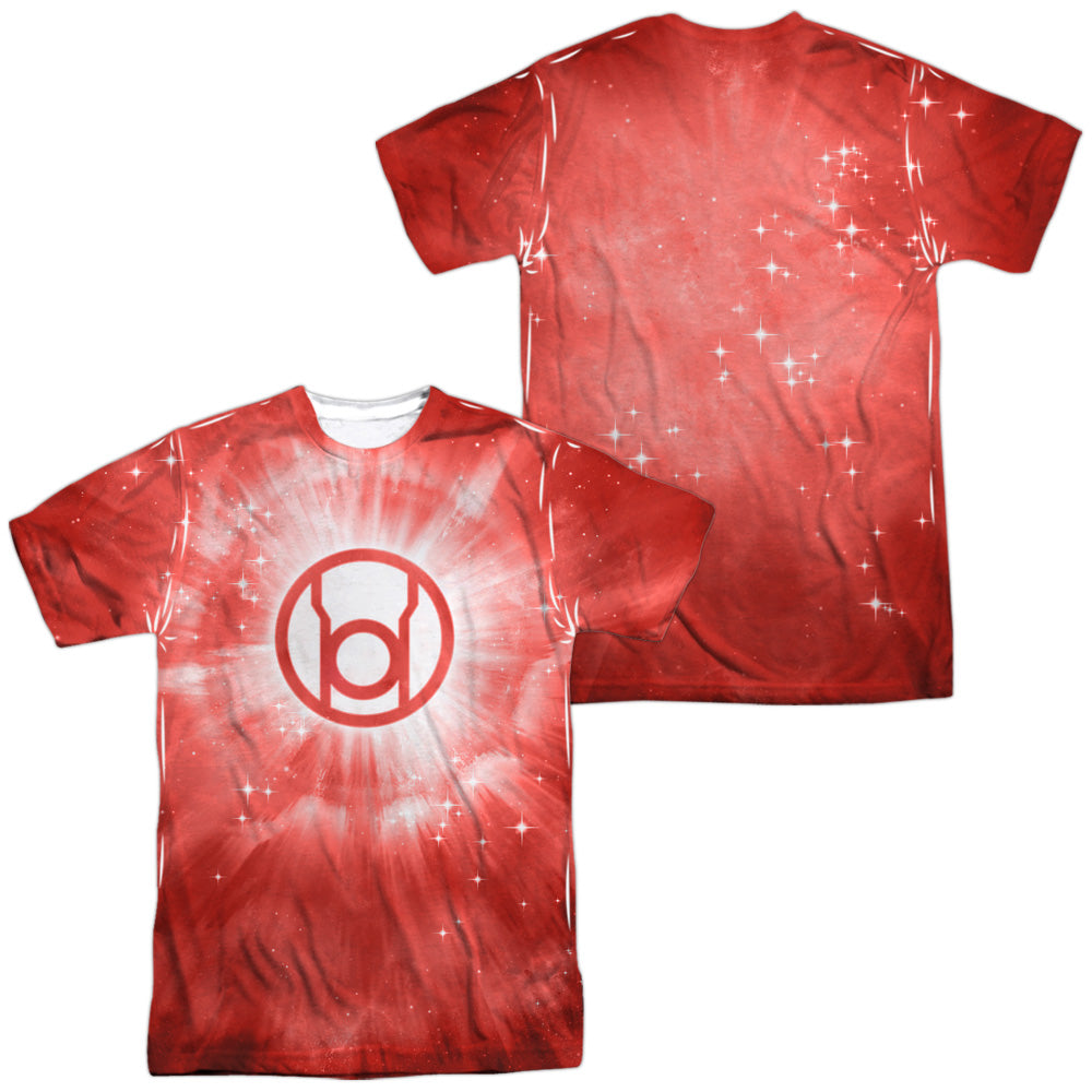 GREEN LANTERN/RED ENERGY (FRONT/BACK PRINT) -  S/S ADULT POLY CREW - MULTI