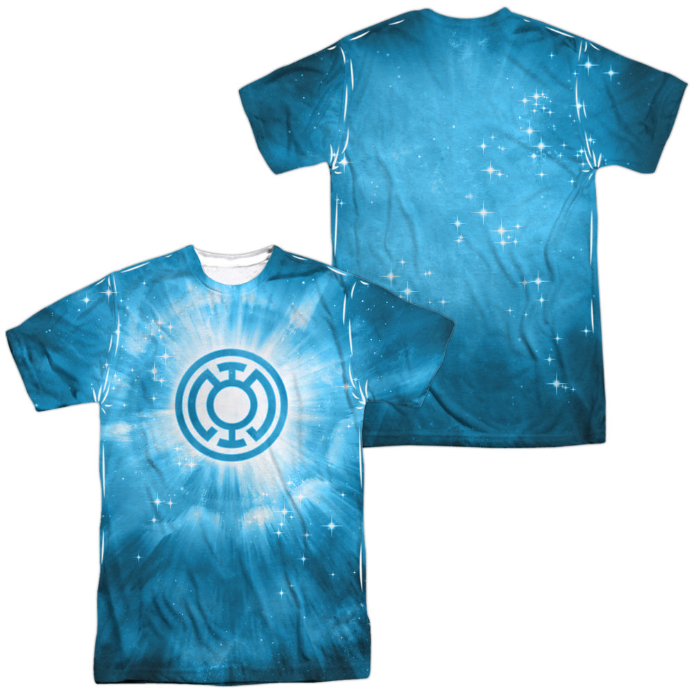GREEN LANTERN/BLUE ENERGY (FRONT/BACK PRINT) -  S/S ADULT POLY CREW - MULTI