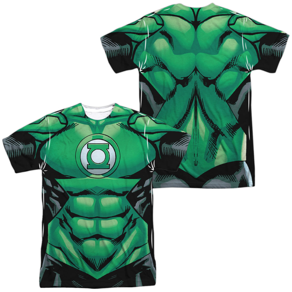 GREEN LANTERN/UNIFORM (FRONT/BACK PRINT) - S/S ADULT POLY CREW - MULTI