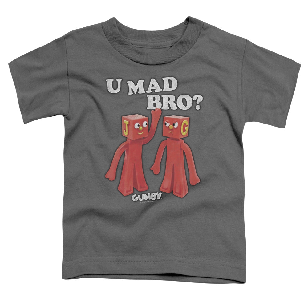 GUMBY/U MAD BRO - S/S TODDLER TEE - CHARCOAL