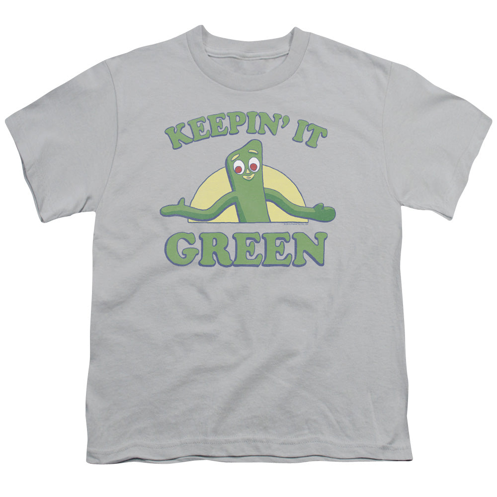 GUMBY/KEEPIN IT GREEN - S/S YOUTH 18/1 - SILVER
