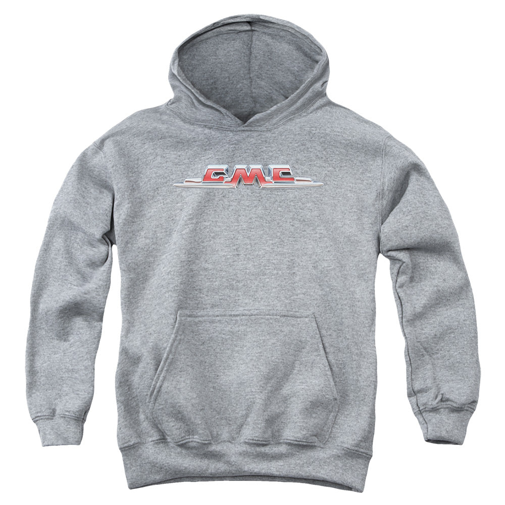 GMC/CHROME LOGO - YOUTH PULLOVER HOODIE - ATHLETIC HEATHER