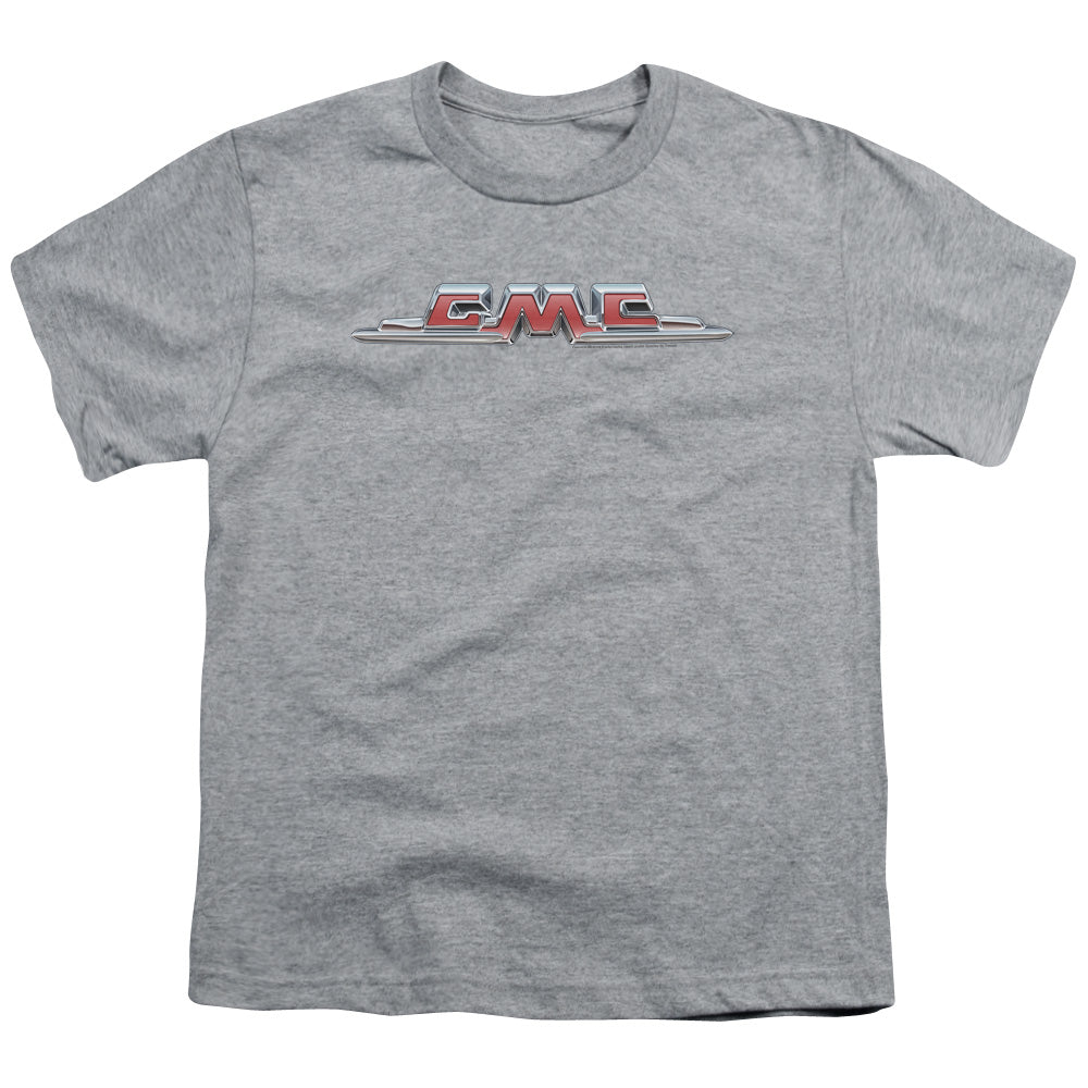 GMC/CHROME LOGO - S/S YOUTH 18/1 - ATHLETIC HEATHER