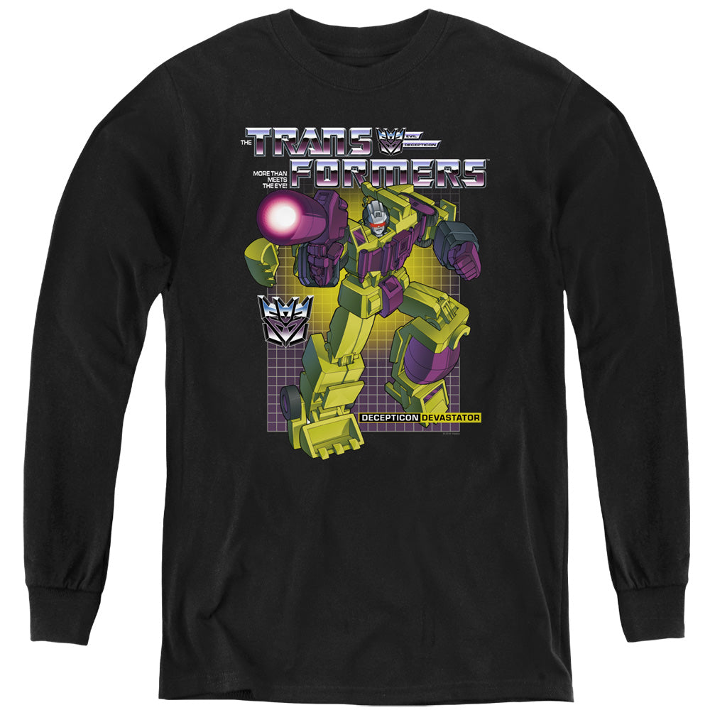 TRANSFORMERS/DEVASTATOR - YOUTH LONG SLEEVE TEE - BLACK