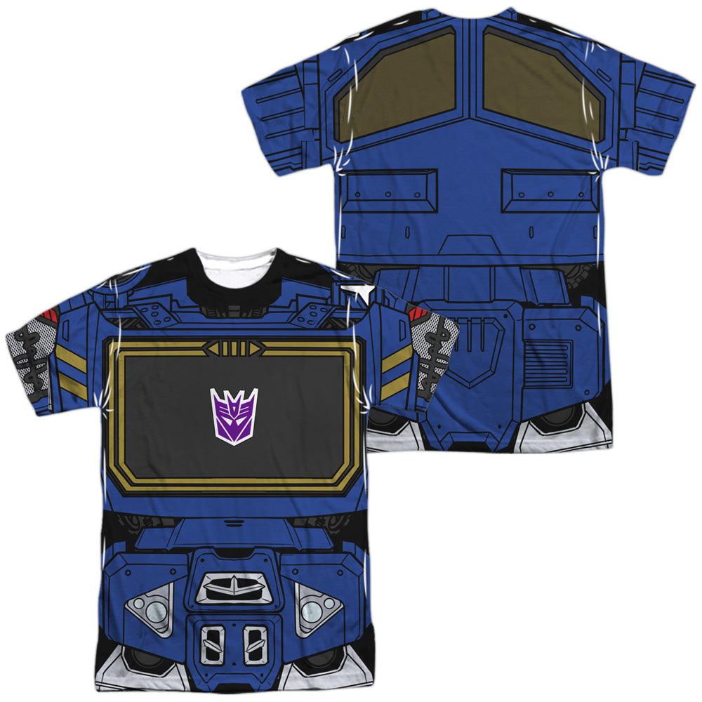 TRANSFORMERS/SOUNDWAVE COSTUME (FRONT/BACK PRINT) - S/S ADULT POLY CREW - MULTI