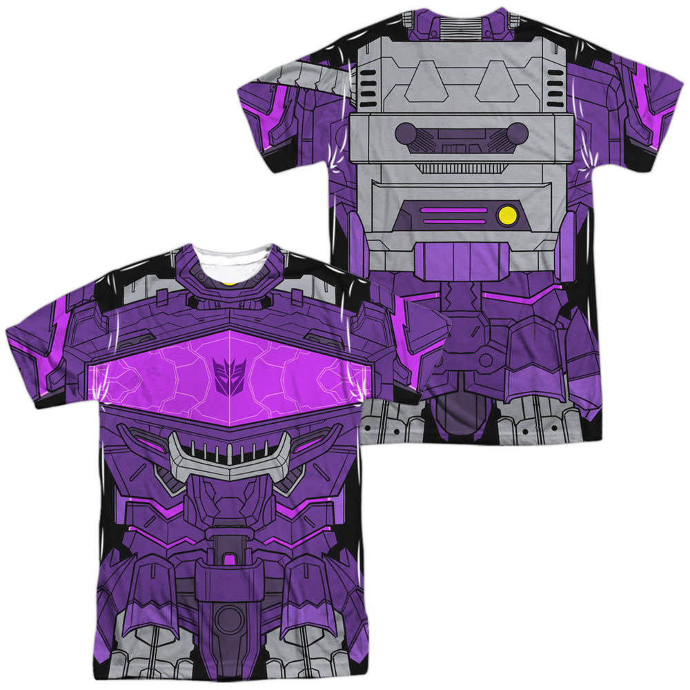 TRANSFORMERS/SHOCKWAVE COSTUME (FRONT/BACK PRINT) - S/S ADULT POLY CREW - MULTI