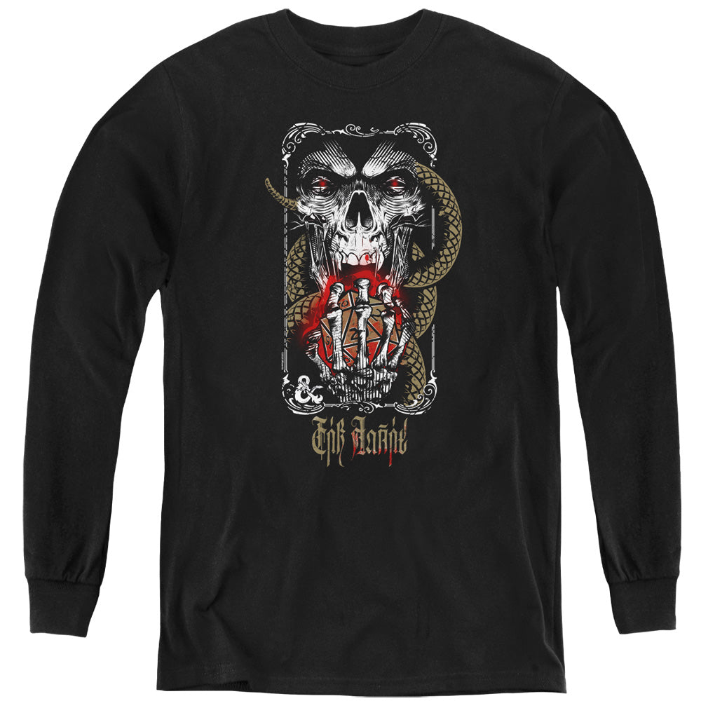 DUNGEONS AND DRAGONS/LICH FOR CHAOS - YOUTH LONG SLEEVE TEE - BLACK