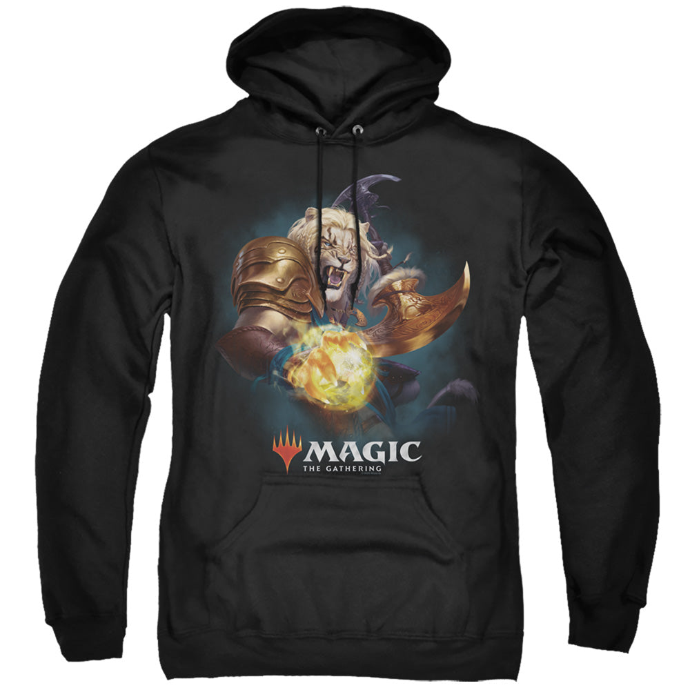 MAGIC THE GATHERING/AJANI - ADULT PULLOVER HOODIE - BLACK