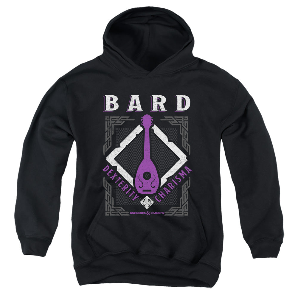 DUNGEONS AND DRAGONS/BARD - YOUTH PULLOVER HOODIE - BLACK