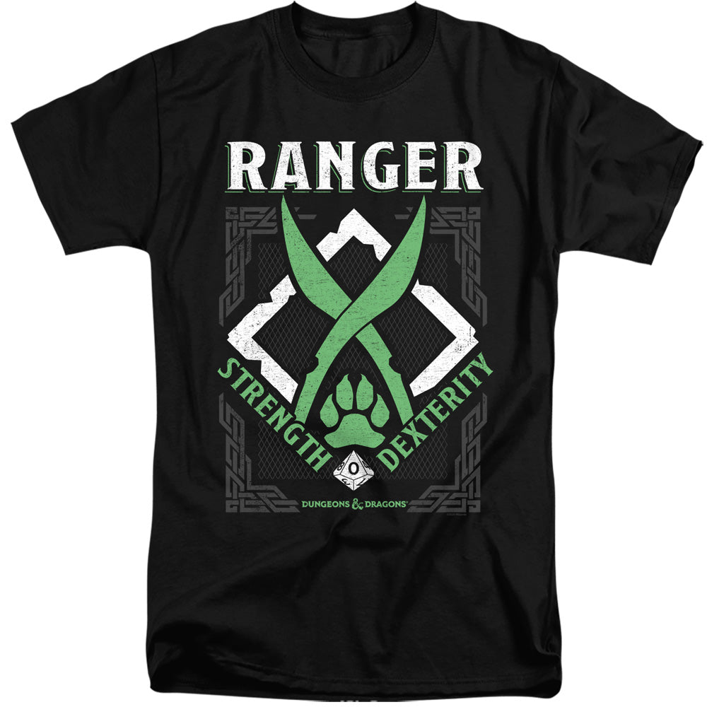 DUNGEONS AND DRAGONS/RANGER - S/S ADULT TALL 18/1 - BLACK