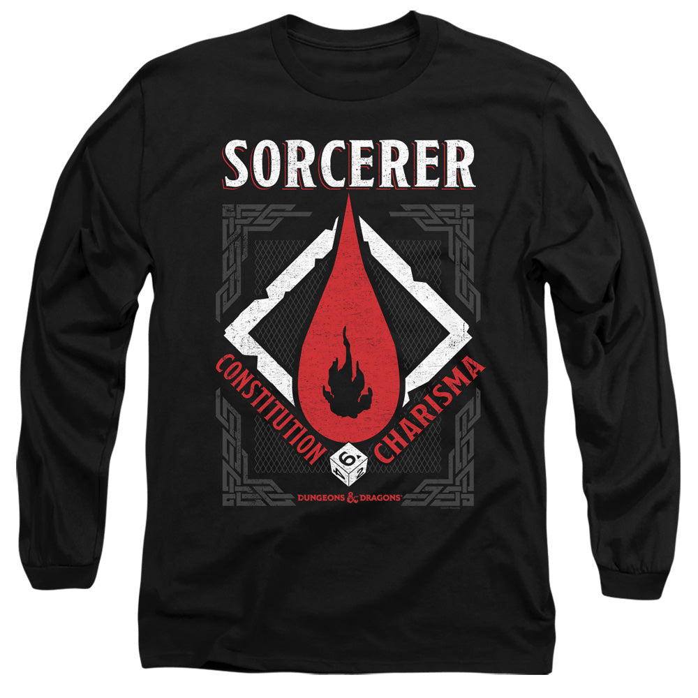 DUNGEONS AND DRAGONS/SORCERER - L/S ADULT 18/1 - BLACK