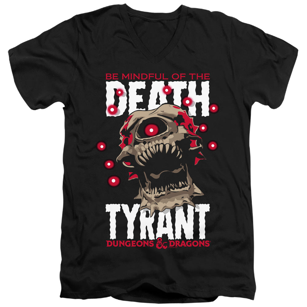 DUNGEONS AND DRAGONS/DEATH TYRANT - S/S ADULT V-NECK 30/1 - BLACK
