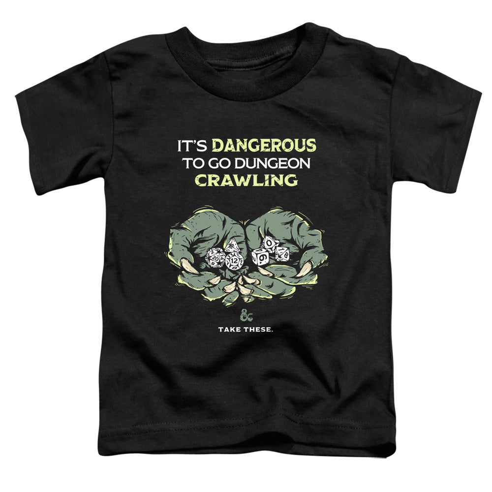 DUNGEONS AND DRAGONS/DANGEROUS TO GO ALONE - S/S TODDLER TEE - BLACK