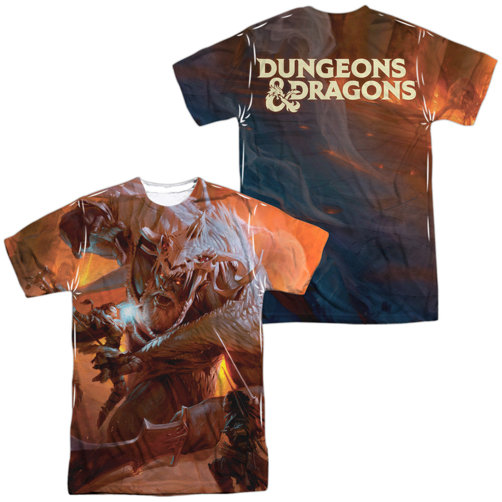 DUNGEONS AND DRAGONS/PLAYERS HANDBOOK COVER (FRONT/BACK PRINT) - S/S ADULT POLY CREW - MULTI
