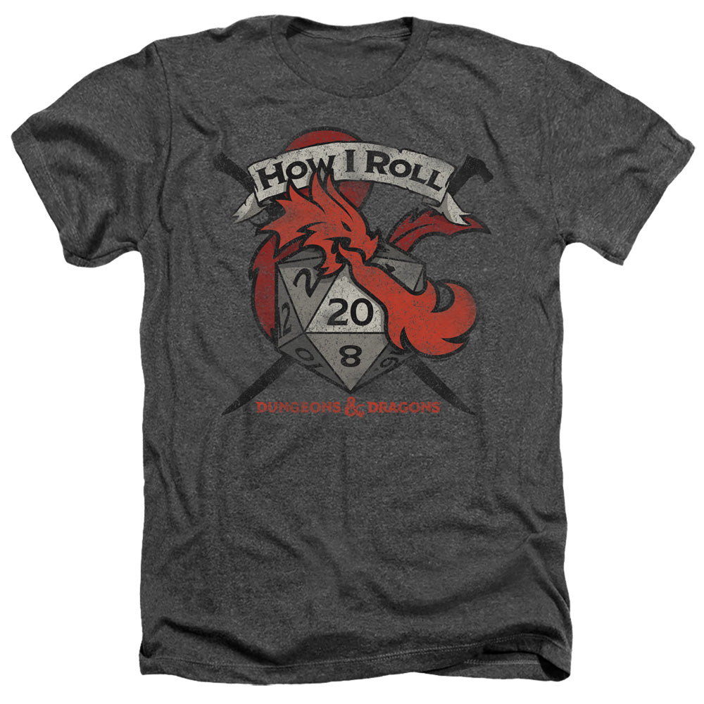 DUNGEONS AND DRAGONS/HOW I ROLL D AND D - ADULT HEATHER - CHARCOAL