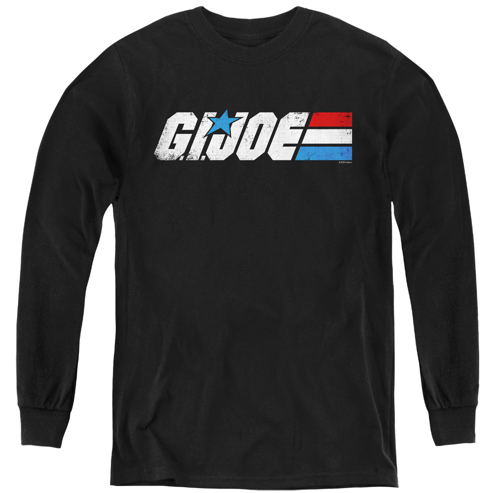 G.I. JOE/DISTRESSED LOGO - YOUTH LONG SLEEVE TEE - BLACK