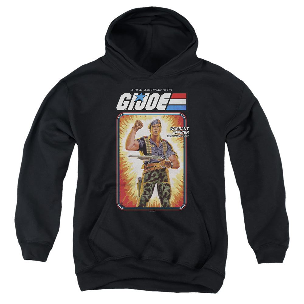 G.I. JOE/FLINT CARD - YOUTH PULLOVER HOODIE - BLACK