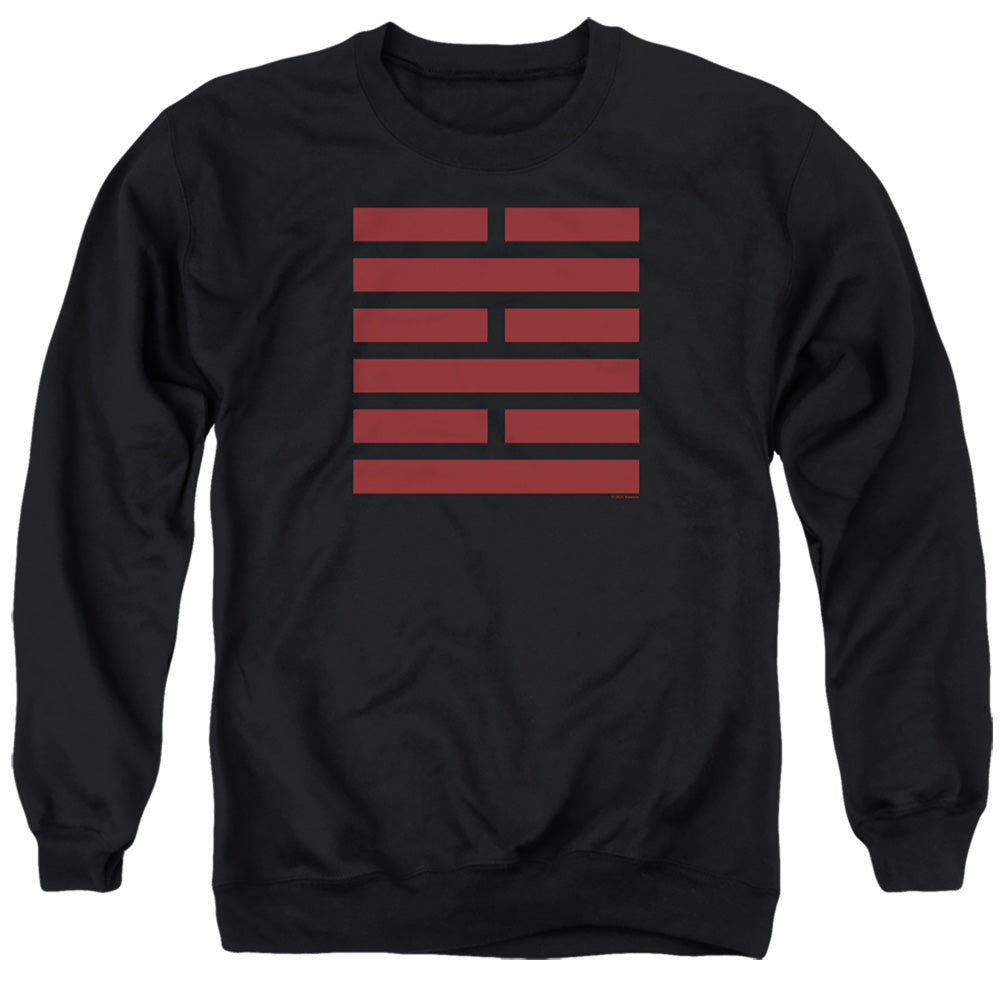 G.I. JOE/SNAKE EYES SYMBOL - ADULT CREWNECK SWEATSHIRT - BLACK