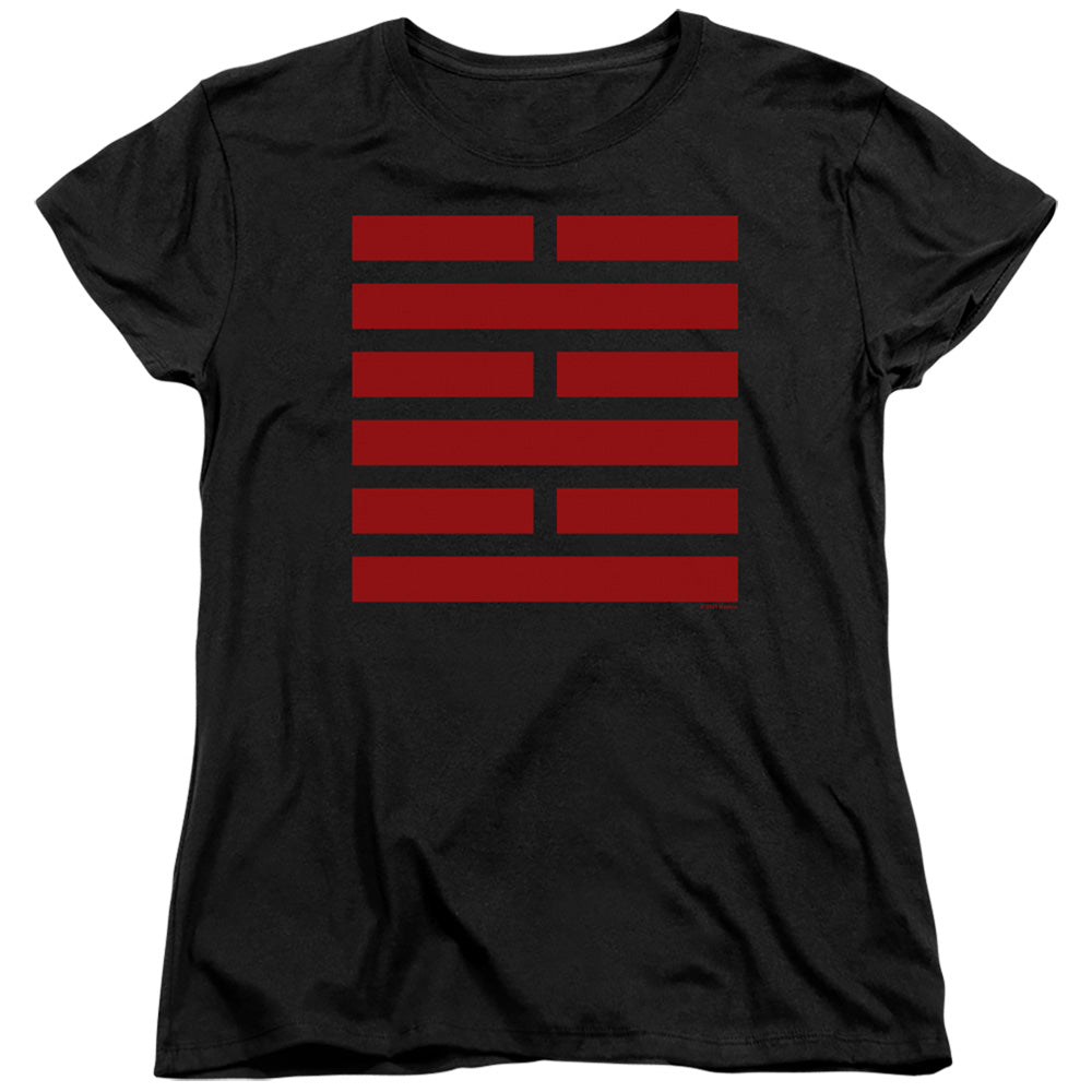 G.I. JOE/SNAKE EYES SYMBOL - S/S WOMENS TEE - BLACK