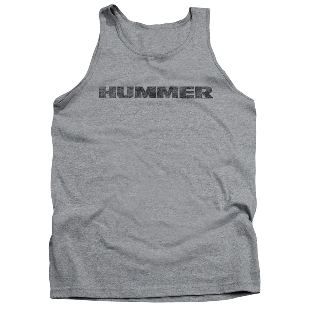 HUMMER/DISTRESSED HUMMER LOGO - ADULT TANK - ATHLETIC HEATHER