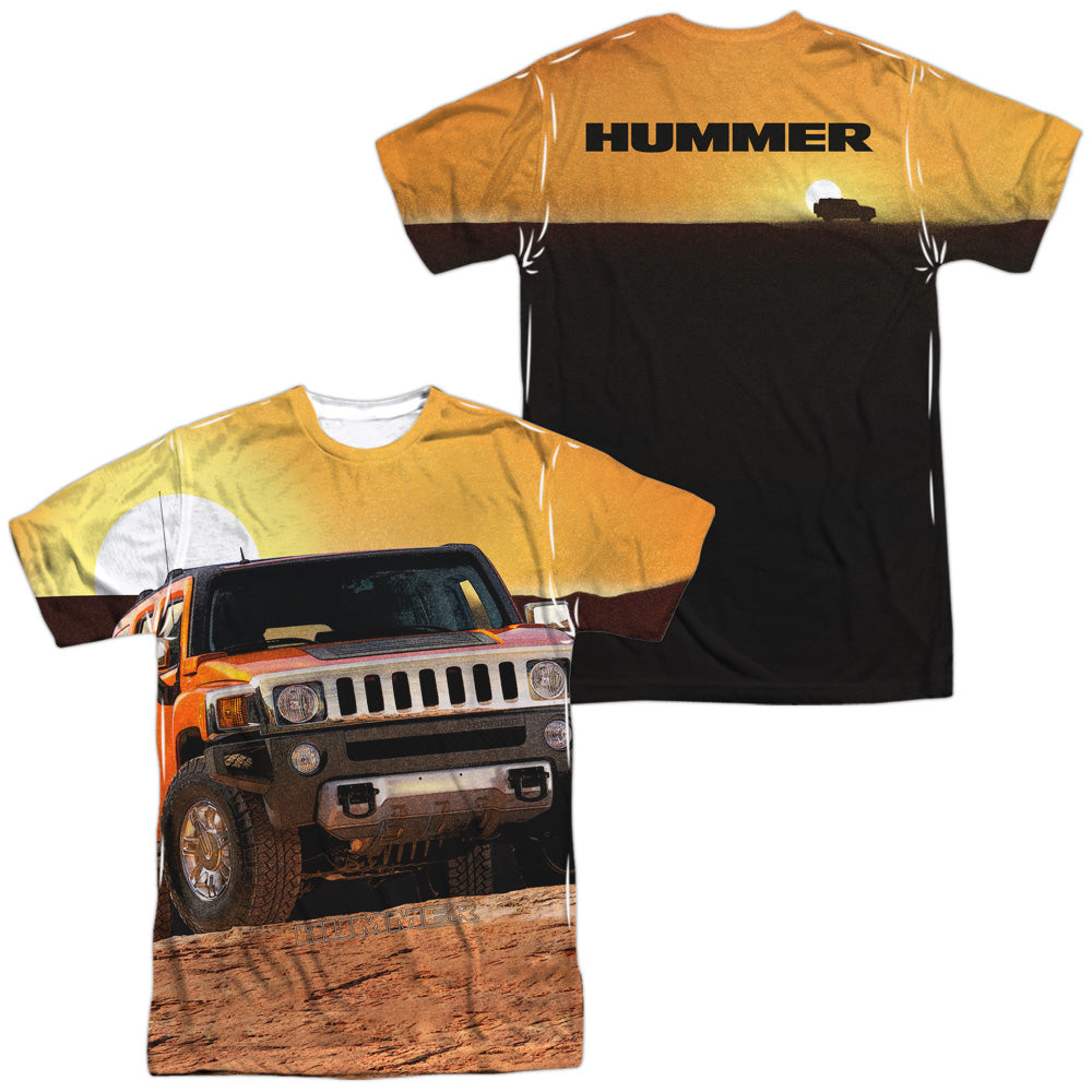 HUMMER/SUNSET RIDE (FRONT/BACK PRINT) - S/S ADULT POLY CREW - MULTI
