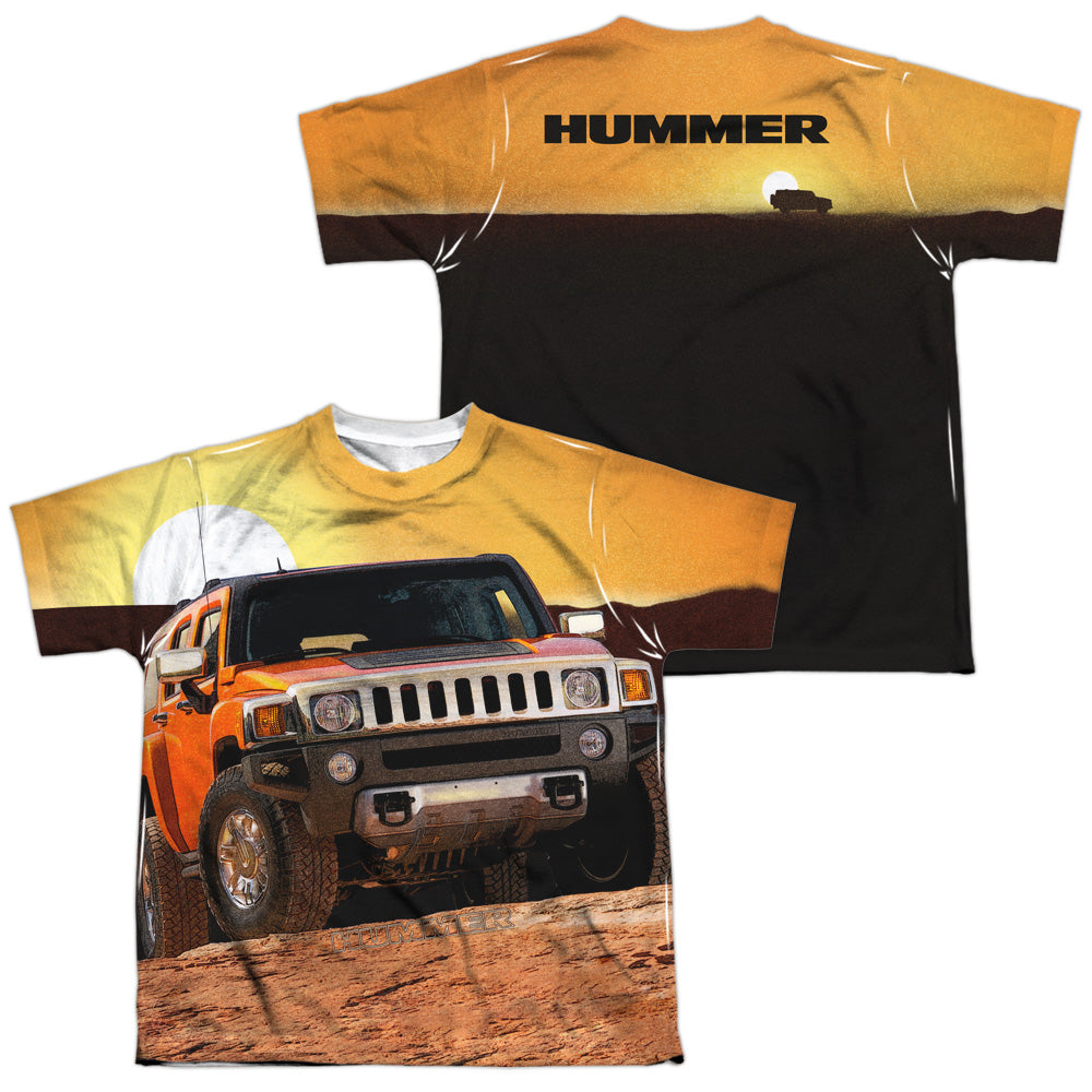 HUMMER/SUNSET RIDE (FRONT/BACK PRINT) - S/S YOUTH POLY CREW - MULTI